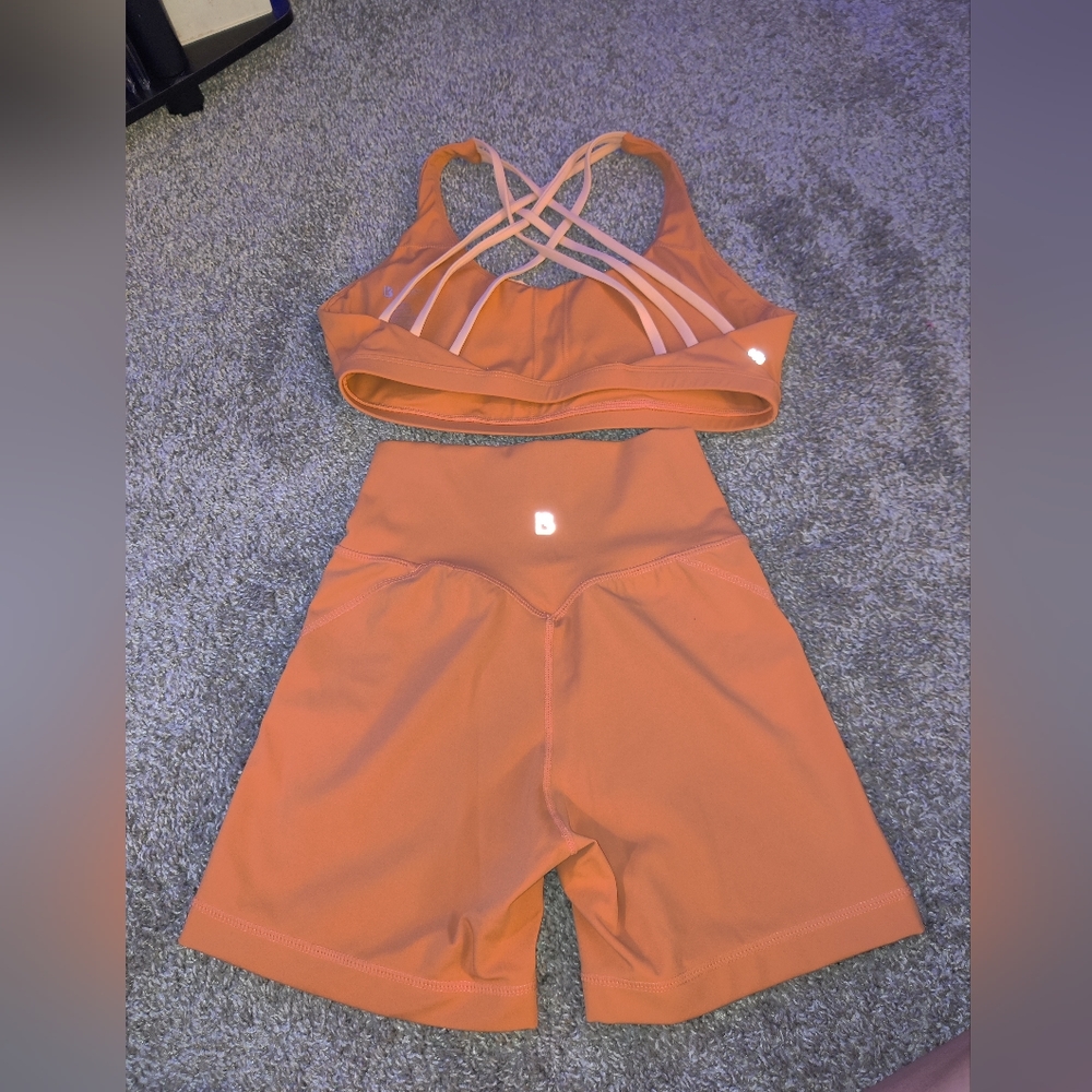 BuffBunny workout bra and short set